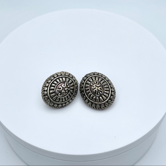 Vintage Silver Cable Clip On Earrings - Picture 5 of 7